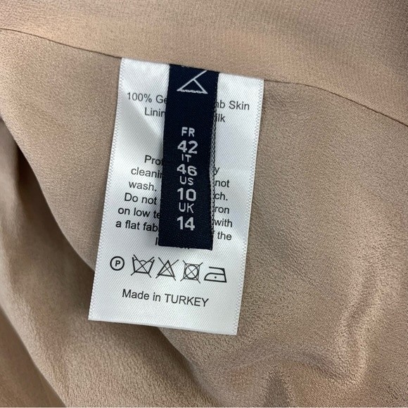 NWT Zeynep Arcay Seventies Brown Blazer Lamb Leather Jacket 10 - Picture 10 of 11